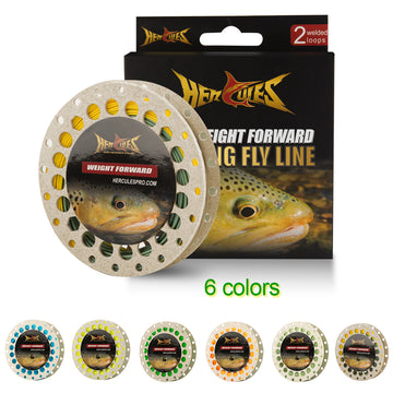 Ligne de pêche à la mouche HERCULES, ligne flottante WF avec Double boucle soudée
